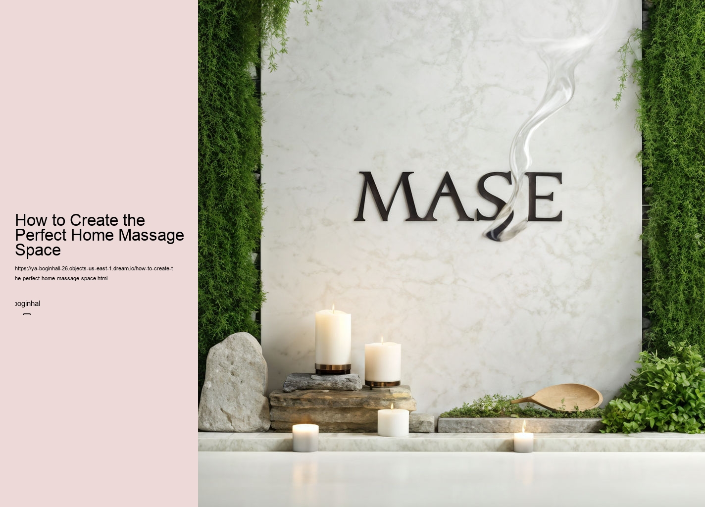 How to Create the Perfect Home Massage Space